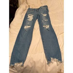 American Eagle Next Level Stretch Jegging Jeans – Distressed, Size 4 Regular